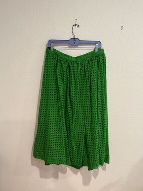 kate spade Green Eyelet Midi Skirt